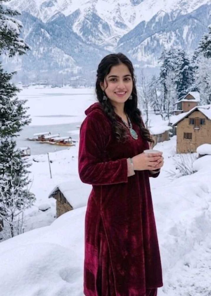 Maroon Velvet Kurta Set
