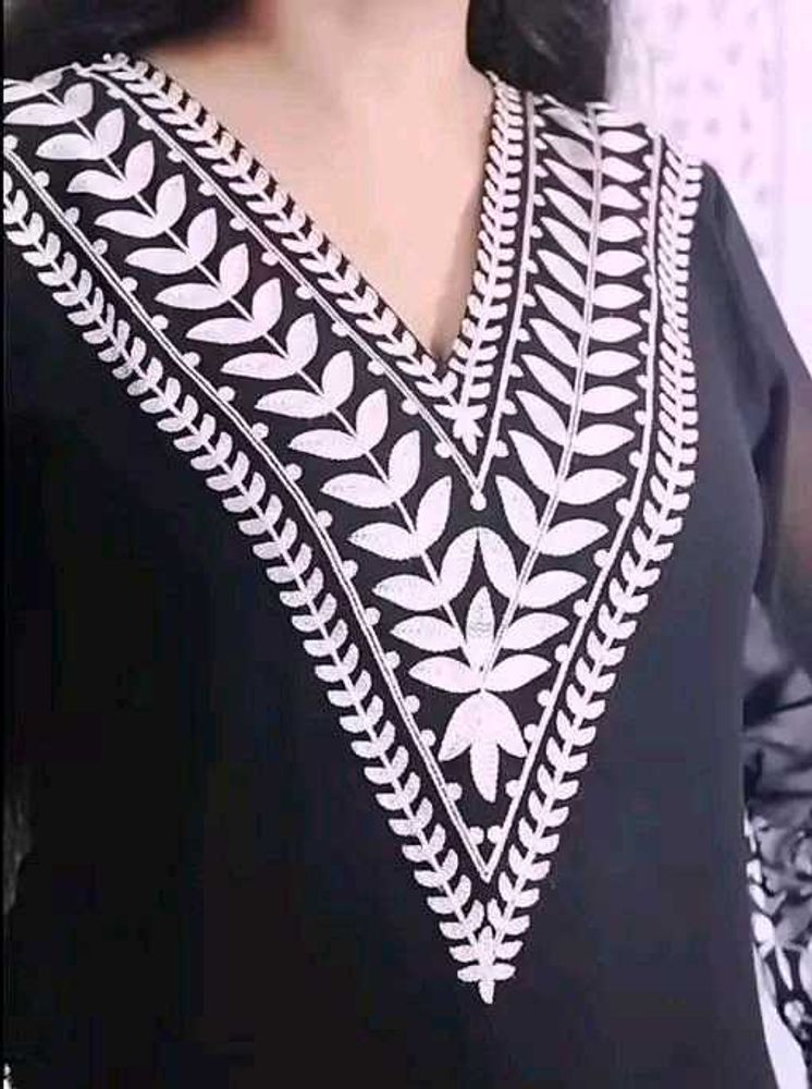 Elegant Black Embroidered Kurta