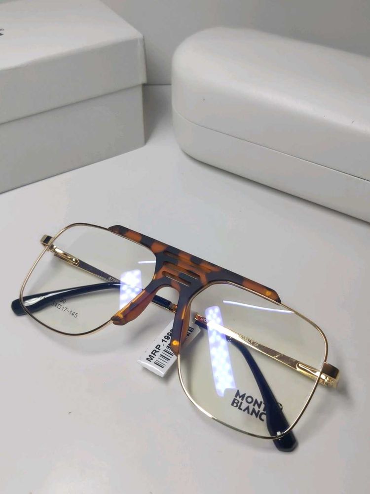 Mont Blanc Tortoiseshell Aviator Glasses