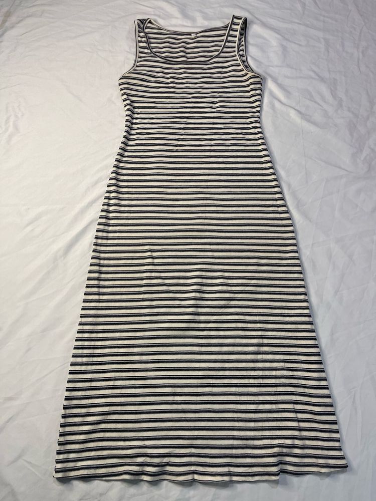 Striped Sleeveless Maxi Dress