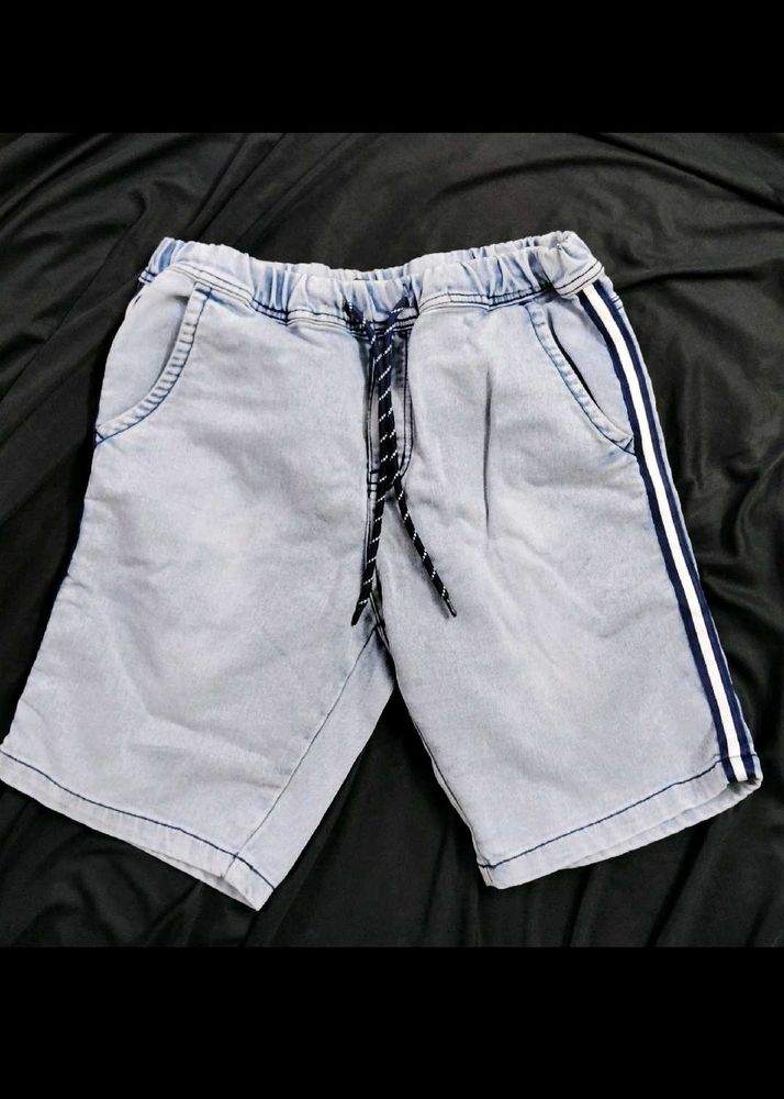 Men's Light Wash Denim Shorts