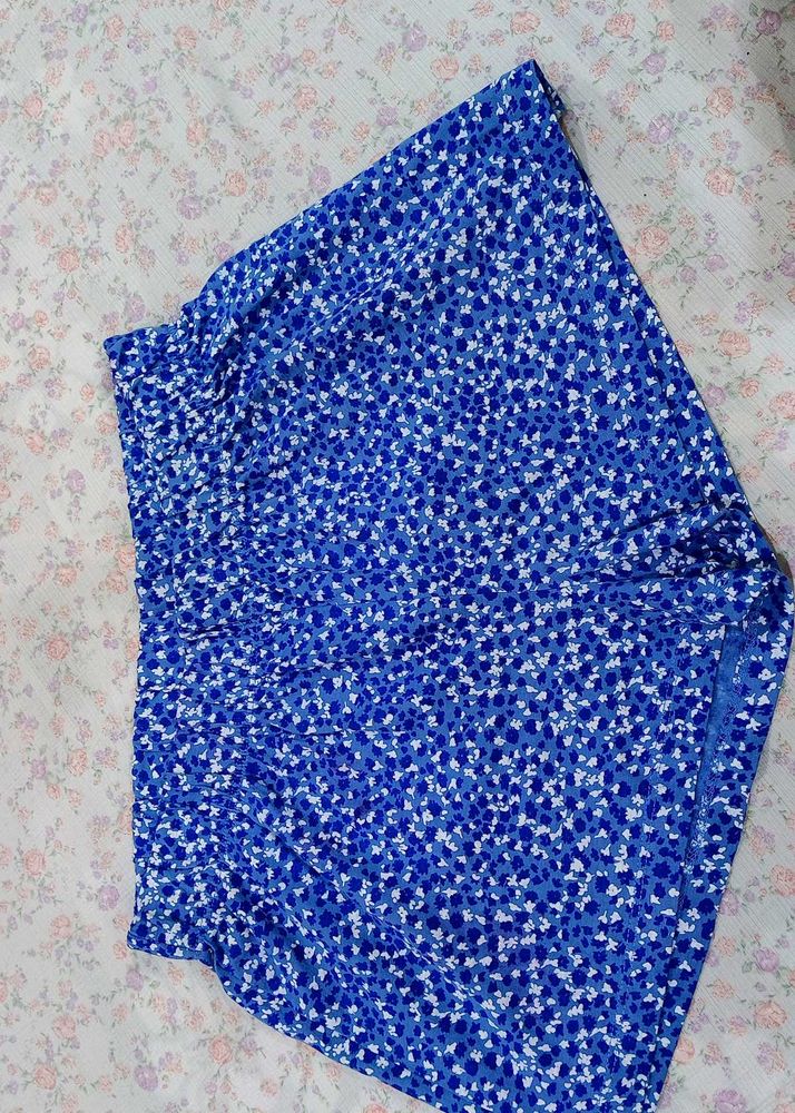Blue Floral Shorts