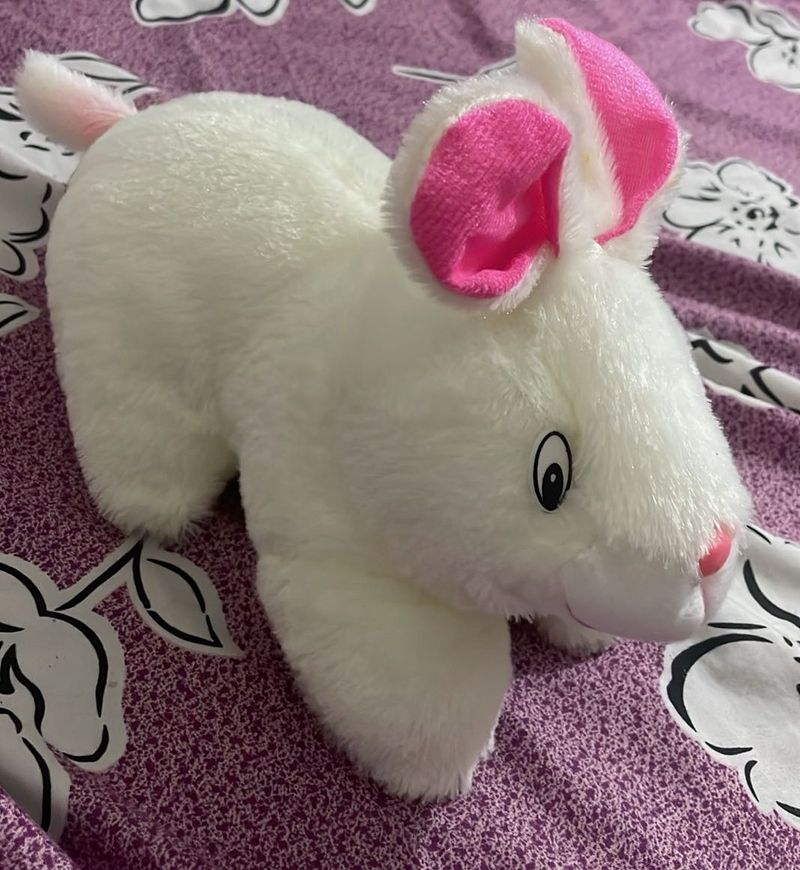Cute White Plush Bunny Toy
