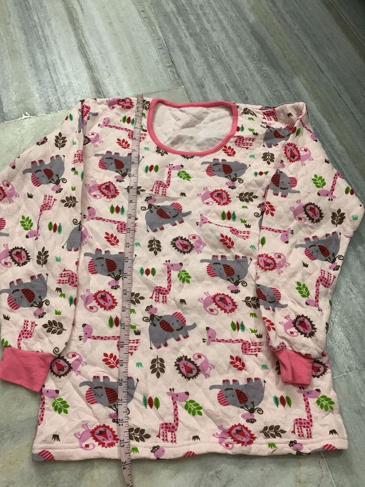 Cute Animal Print Pajama Top