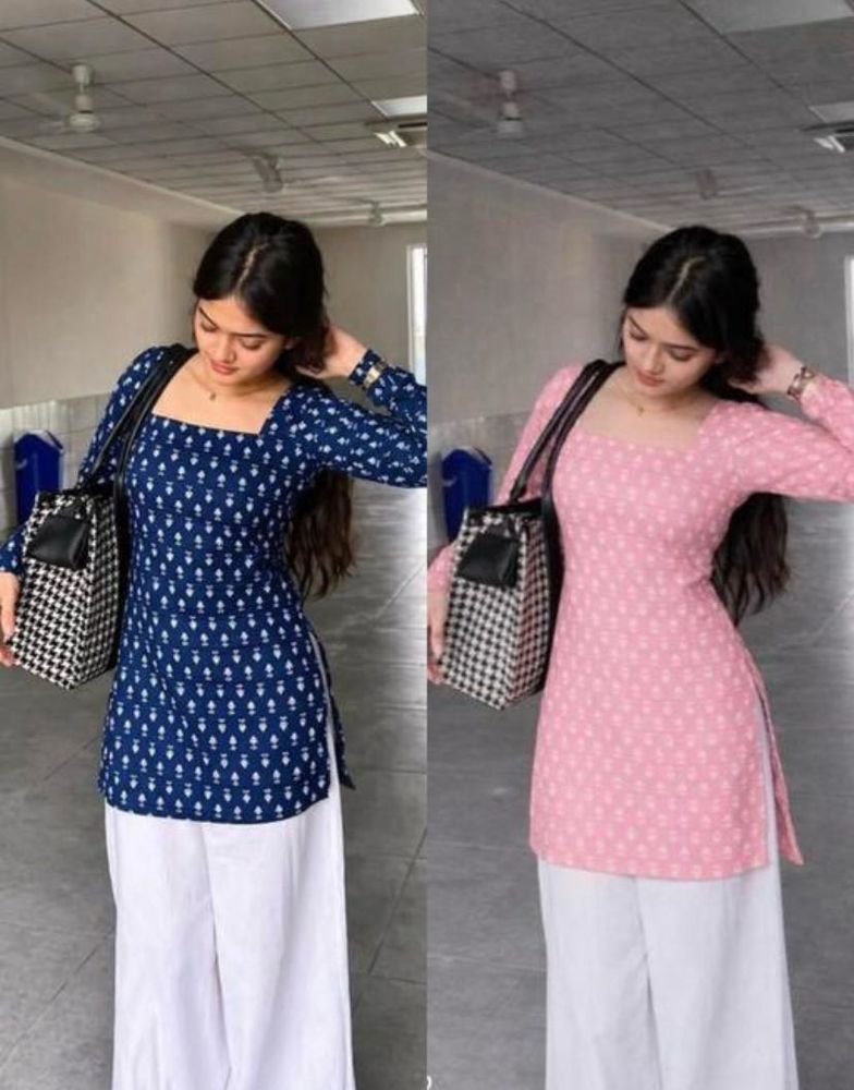 Chic Kurta Set - Blue &amp; Pink💙💗