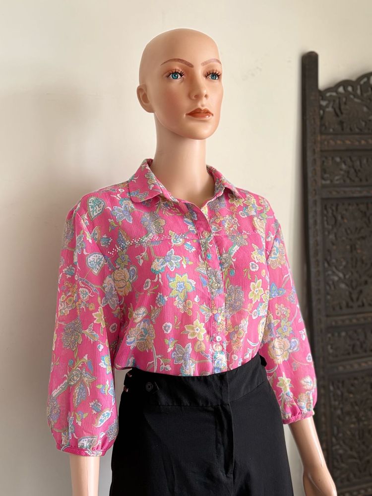 Floral Pink Shirt