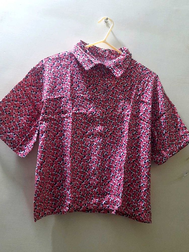 Floral Print Short Sleeve Top