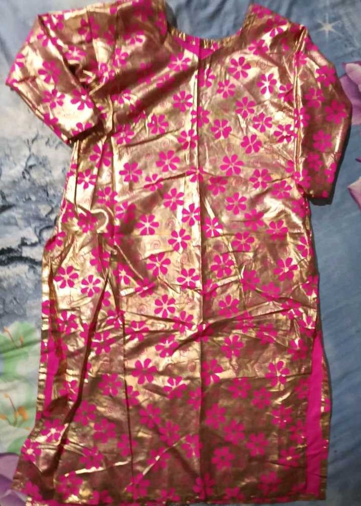 Stunning Pink Floral Kurta size:s,m