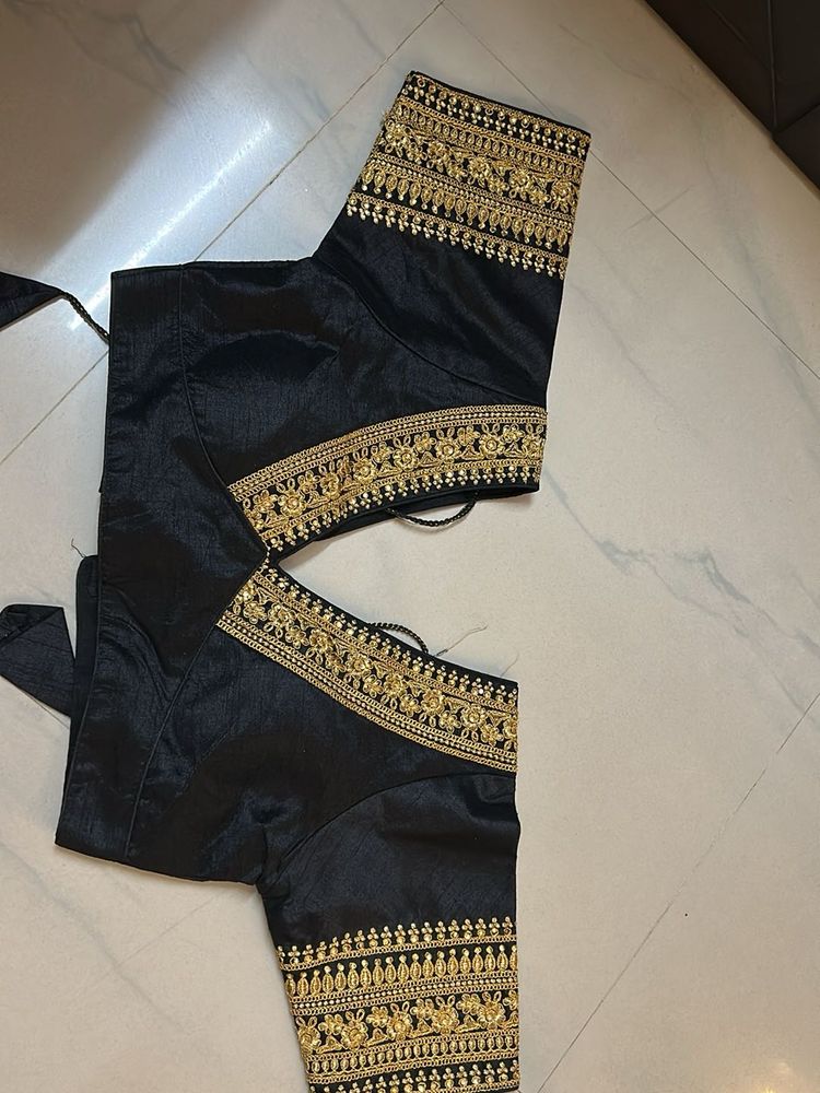 Black Embroidered Blouse