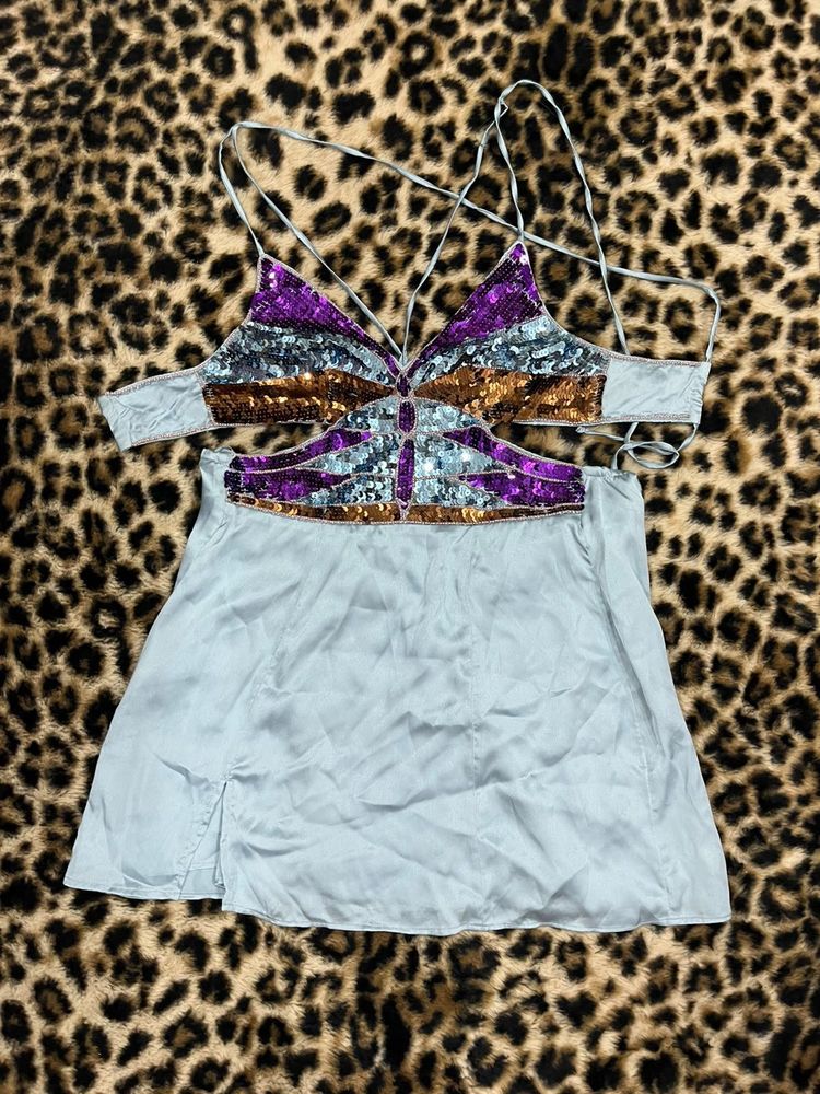 y2k Urban outfitters Sparkly party Mini Dress