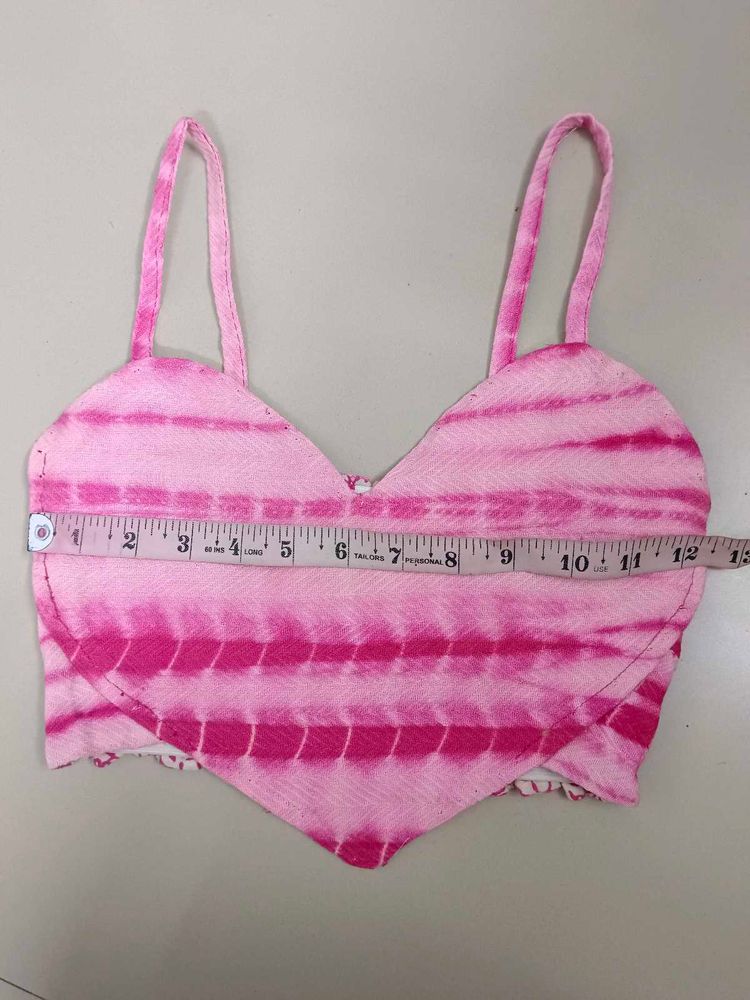 Unique Pink Tie-Dye Heart Shaped Bikini To