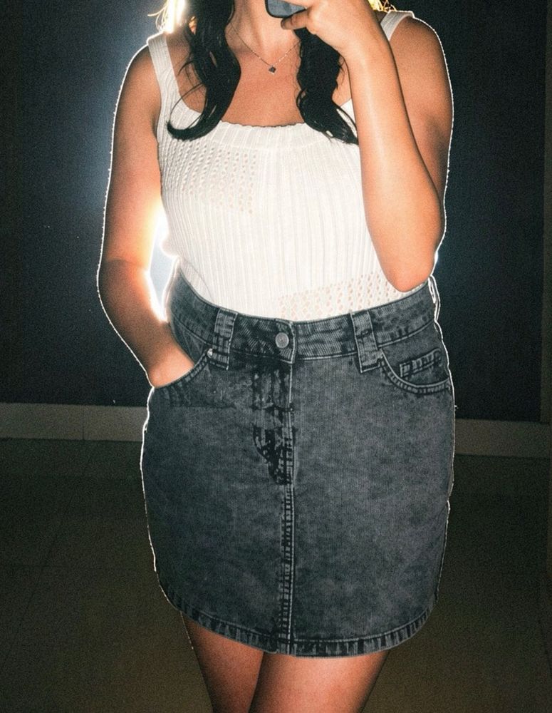 Cream Knitted Tank Top