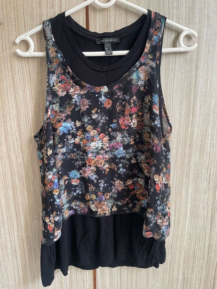 Floral Print Layered Tank Top