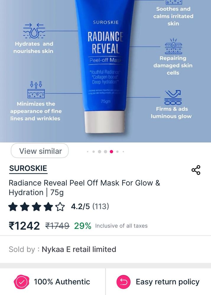SUROSKIE Radiance Reveal Peel Off Mask