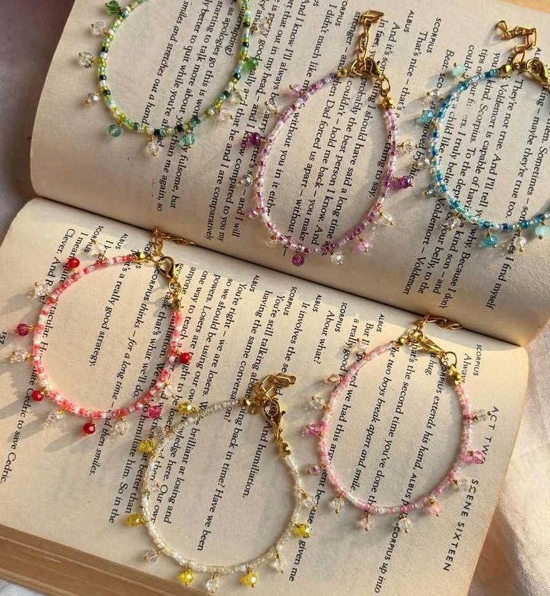 Handmade Beaded Charm Bracelets(6)
