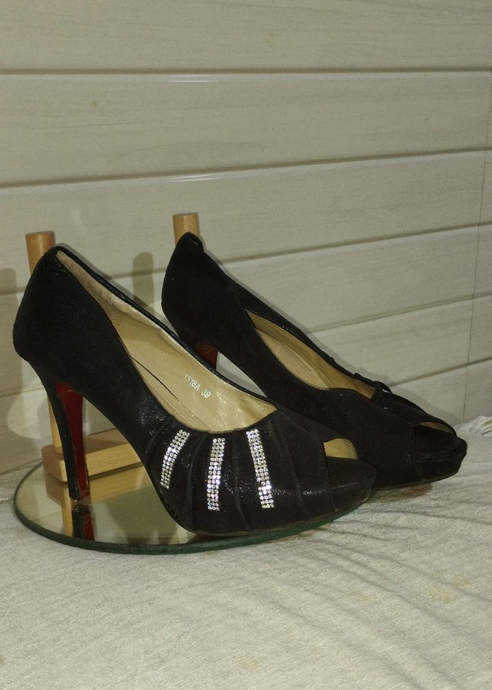 Pencil Black Heels👠❤