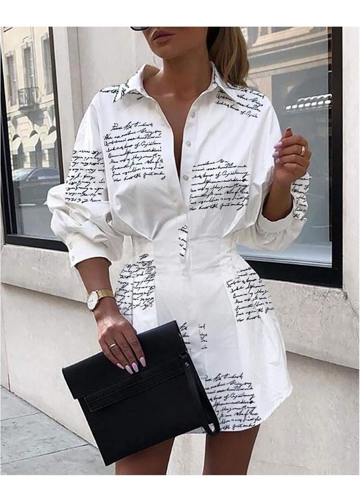 Stylish Urbanic White Shirt Dress