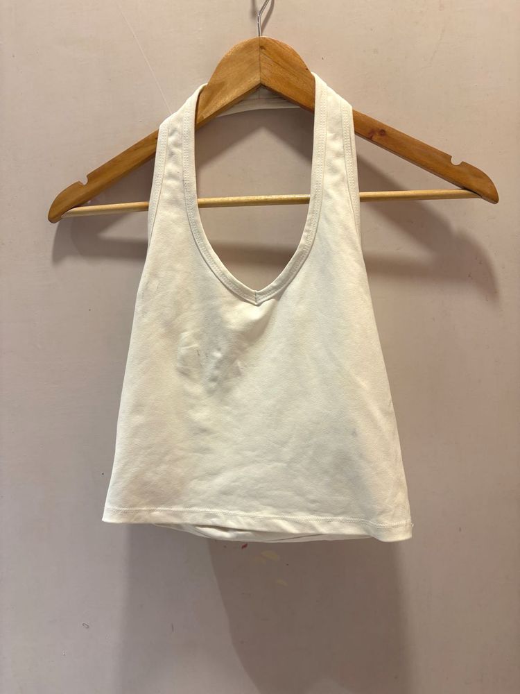 Elegant Halter Neck Crop Top