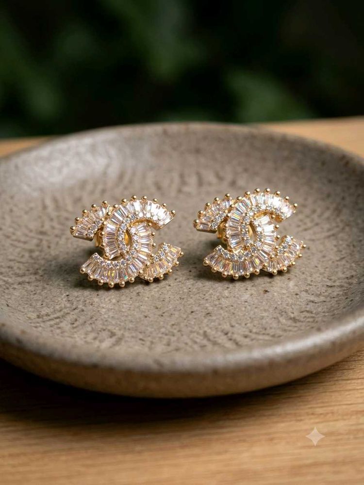 Designer Inspired CC Stud Earrings