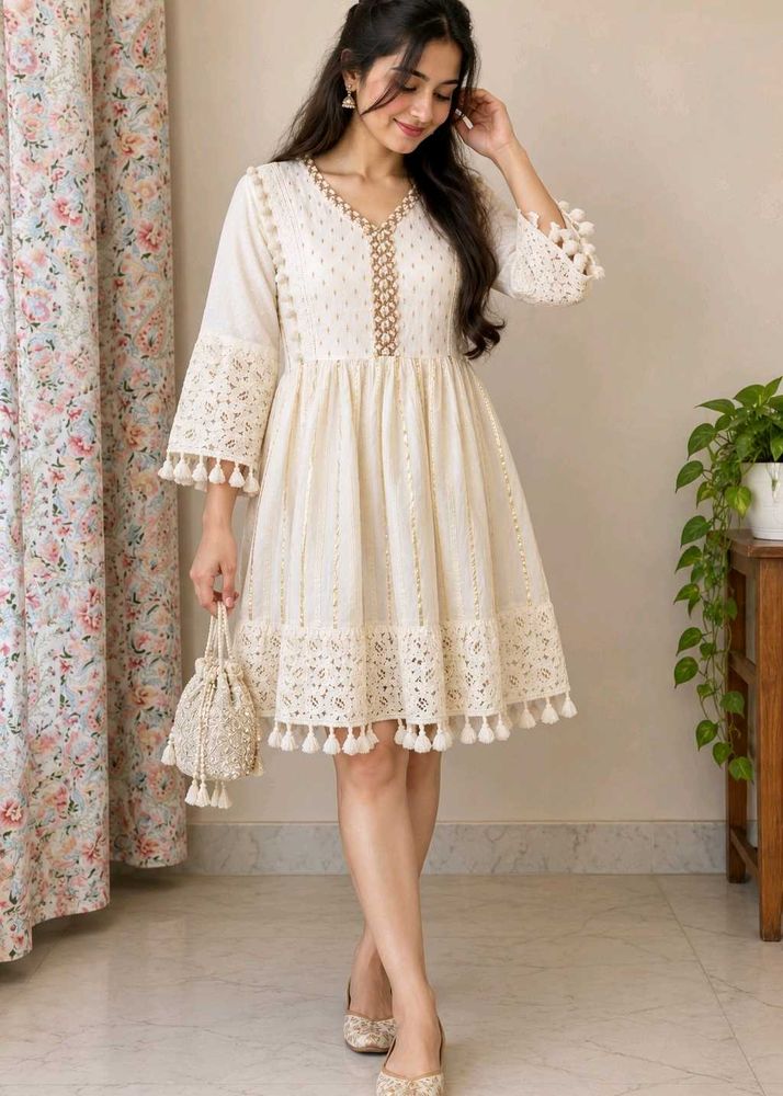 Pure Cotton Off White dress