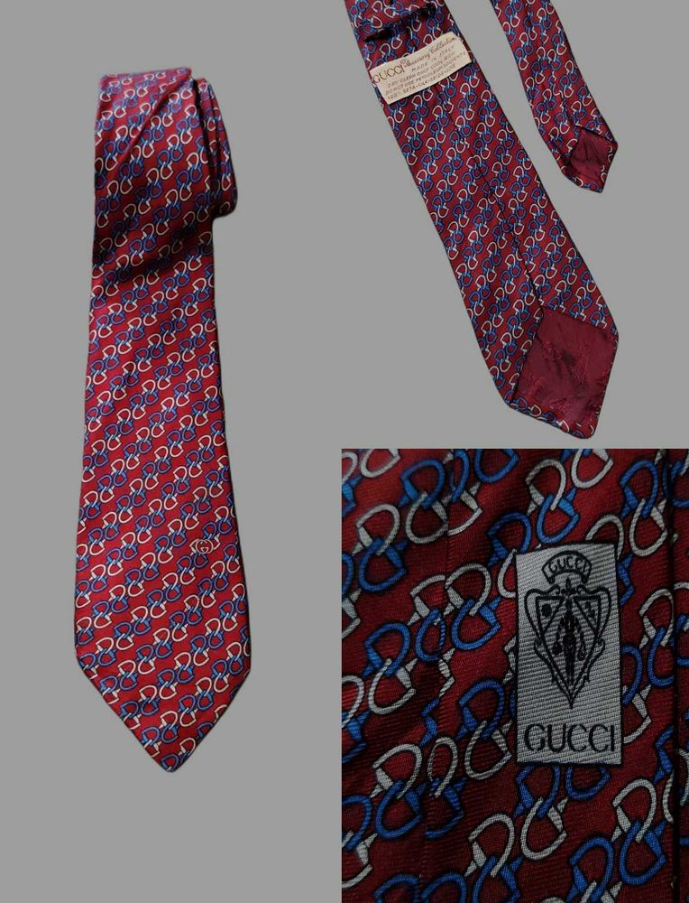 Gucci Silk Tie - Red Double G Pattern