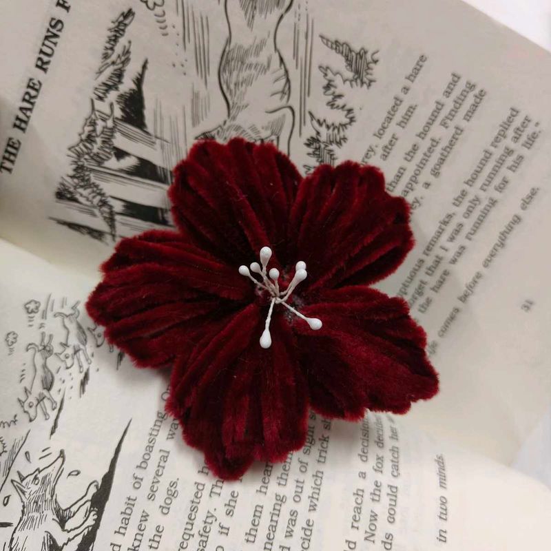 Velvet Flower Hair Clip