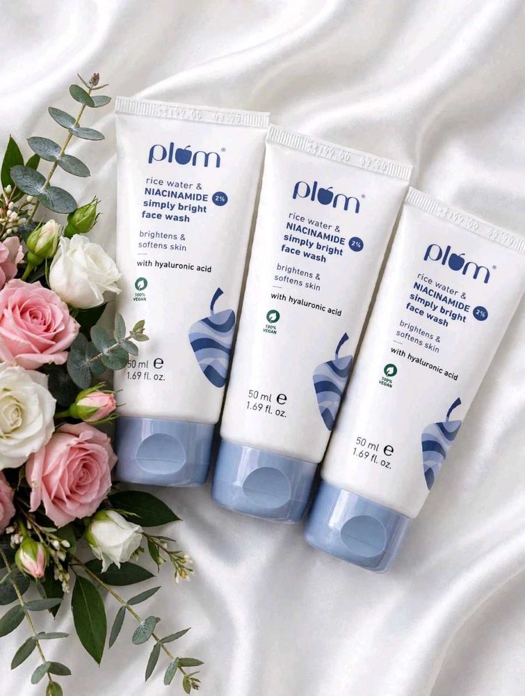 Pack of 3 Plum Simply Bright 2% Niacinamide Face W