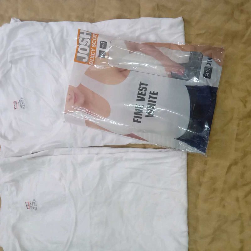 Men's White Arms Inner Vest