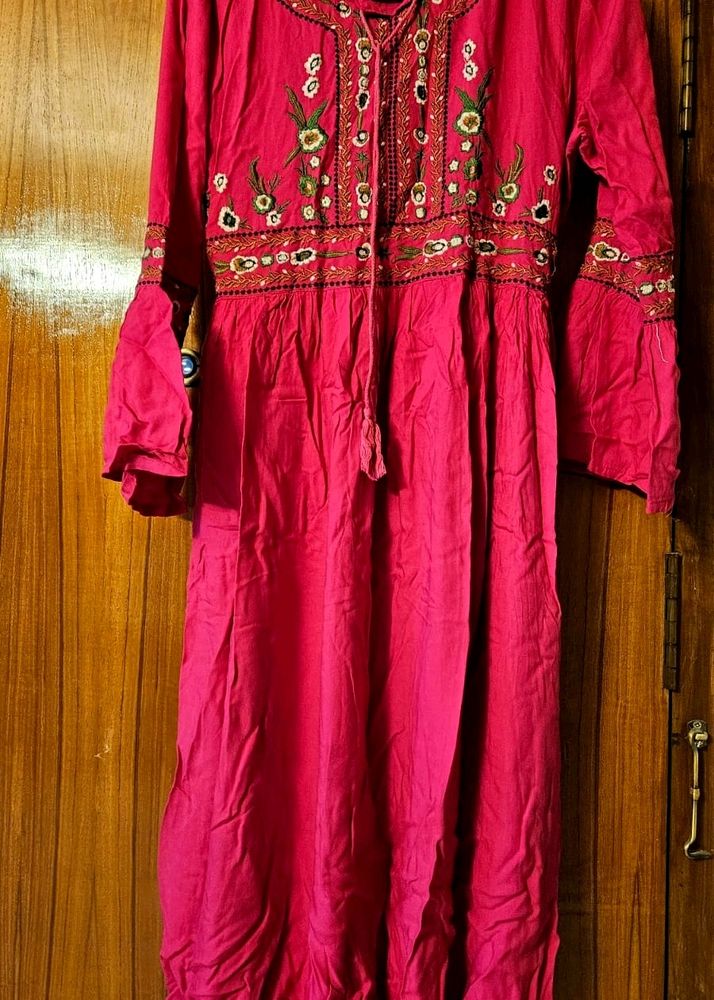 Beautiful anarkali kurta style Dark Pink