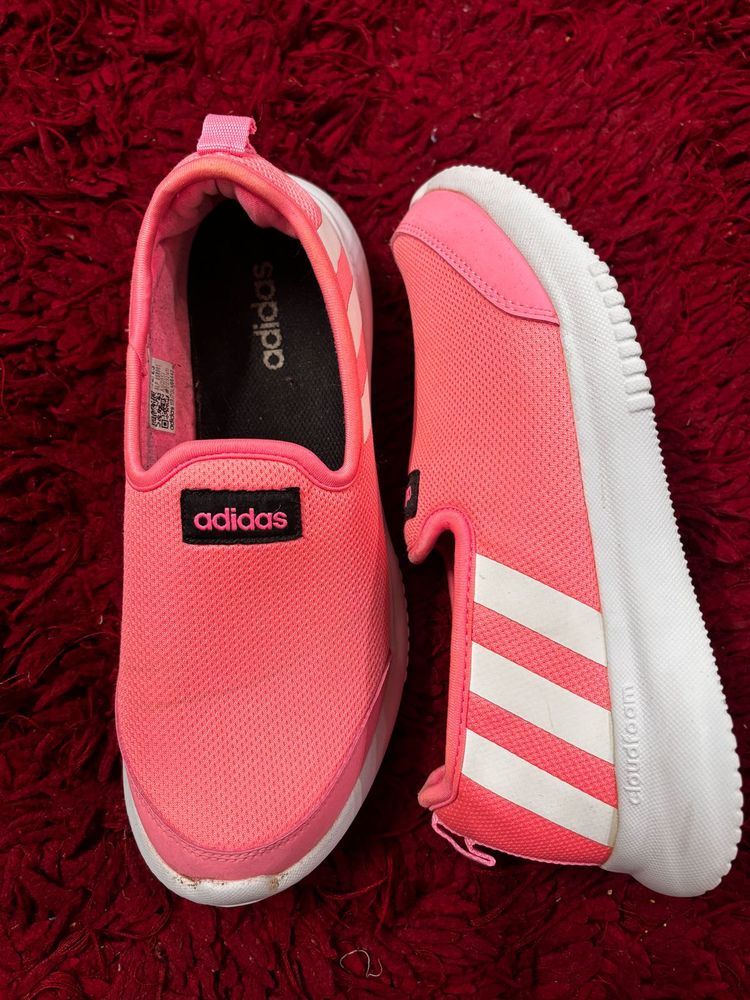Adidas Pink Slip-On Sneakers
