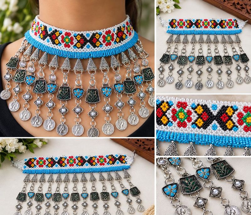 Boho Beaded Choker Necklace