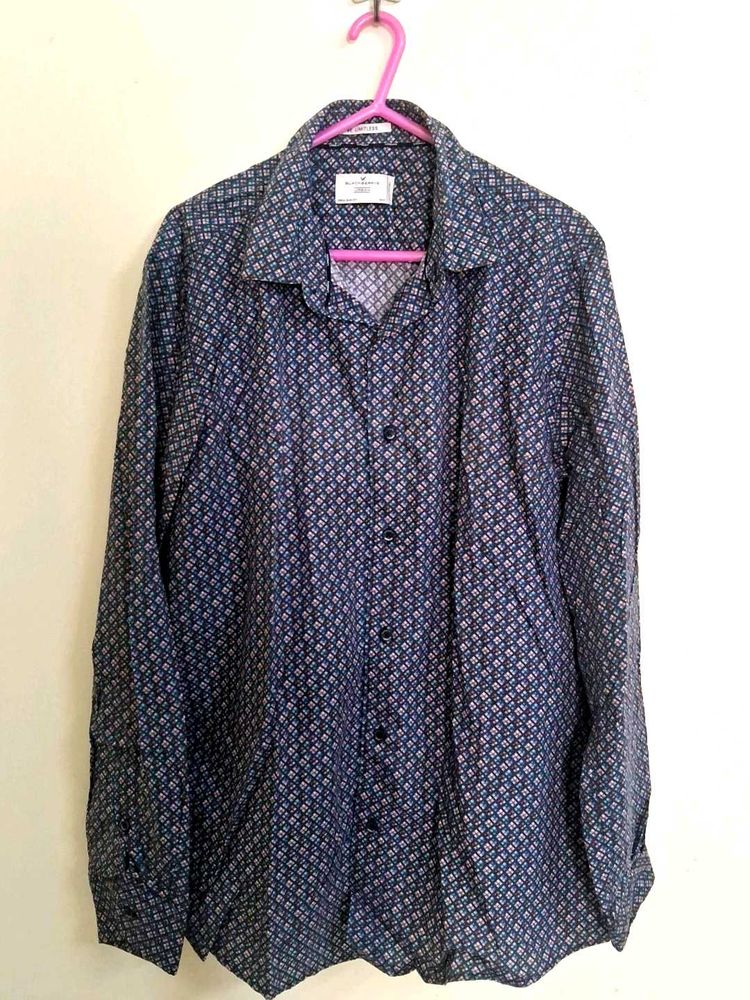 BlackBerrys Men's Printed Long Sleeve Shirt