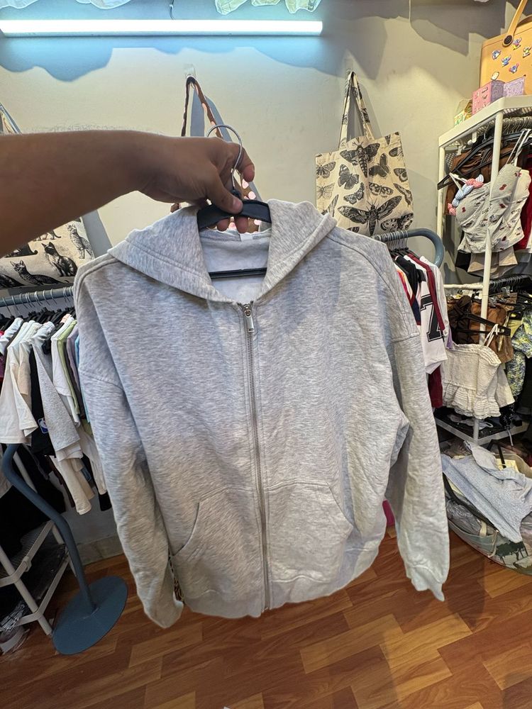H&amp;M Grey Zip-Up Hoodie