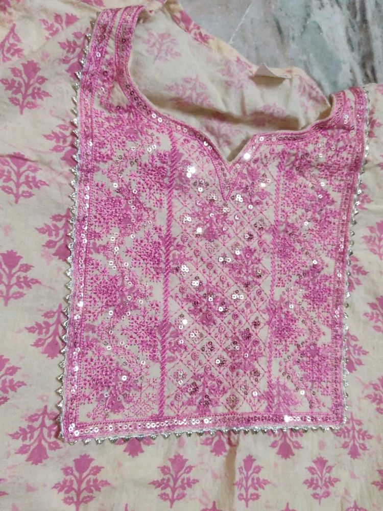 Pink Printed Kurta