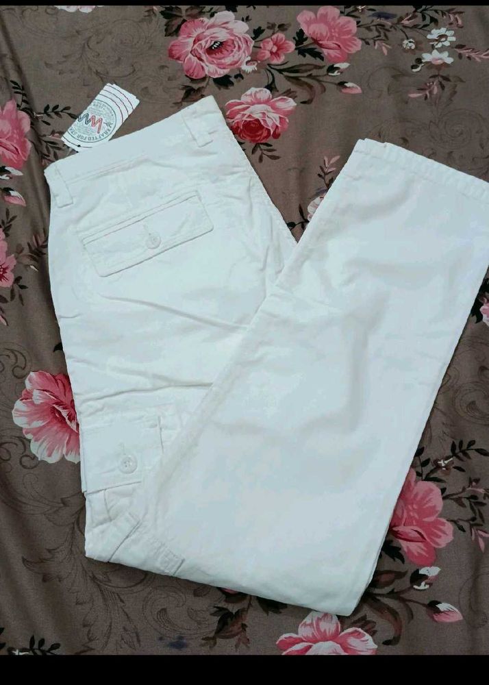 white Cargo Pants