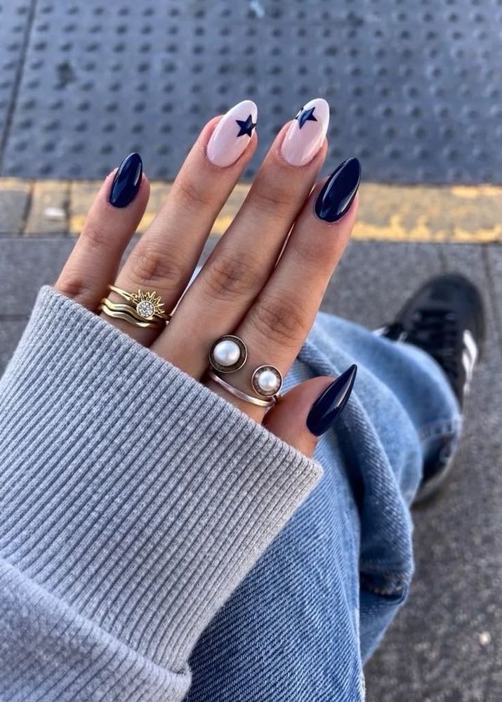 Chic Star &amp; Pearl Ring Set