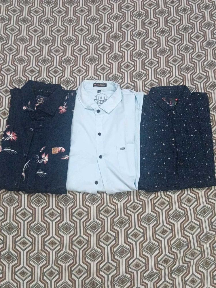 Bundle of 3 Men's Shirts [ Buy two get One free ]