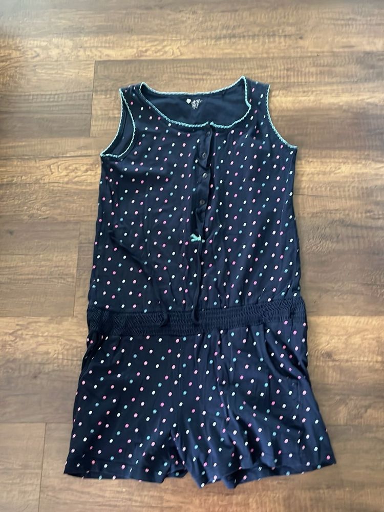 Cute Polka Dot Jumpsuit Romper