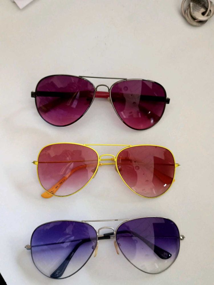 Mask Aviator Sunglasses - 3 Pairs