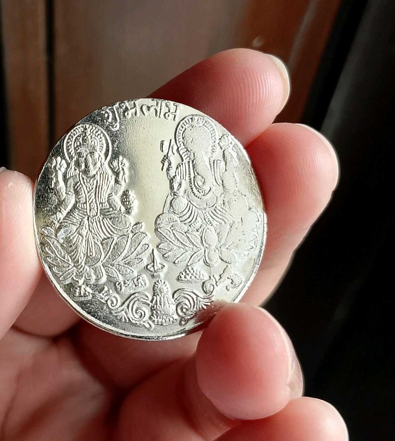 Shubhlabh Lakshmi Ganesha Silver Coin