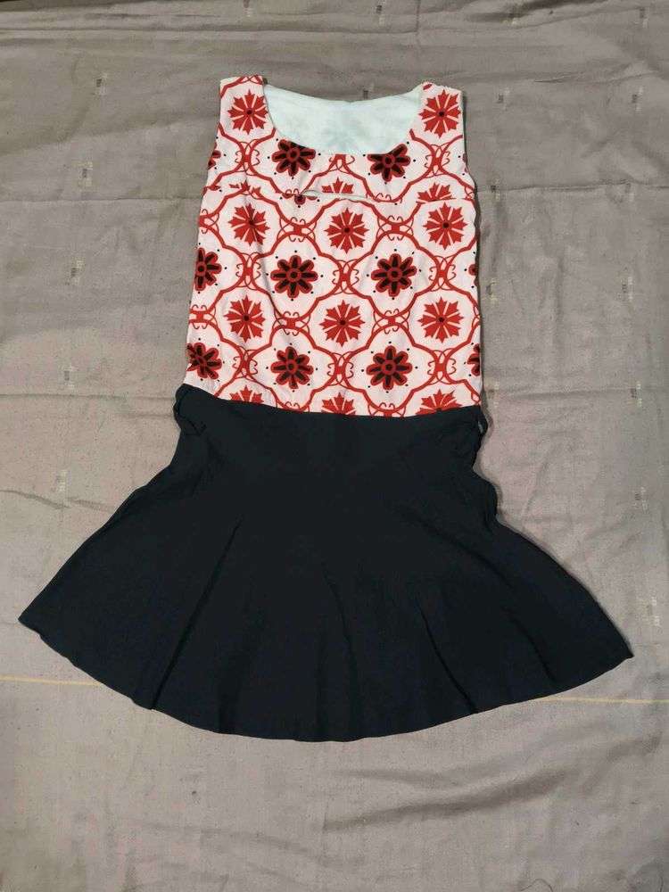 Sleeveless Printed Short Dress