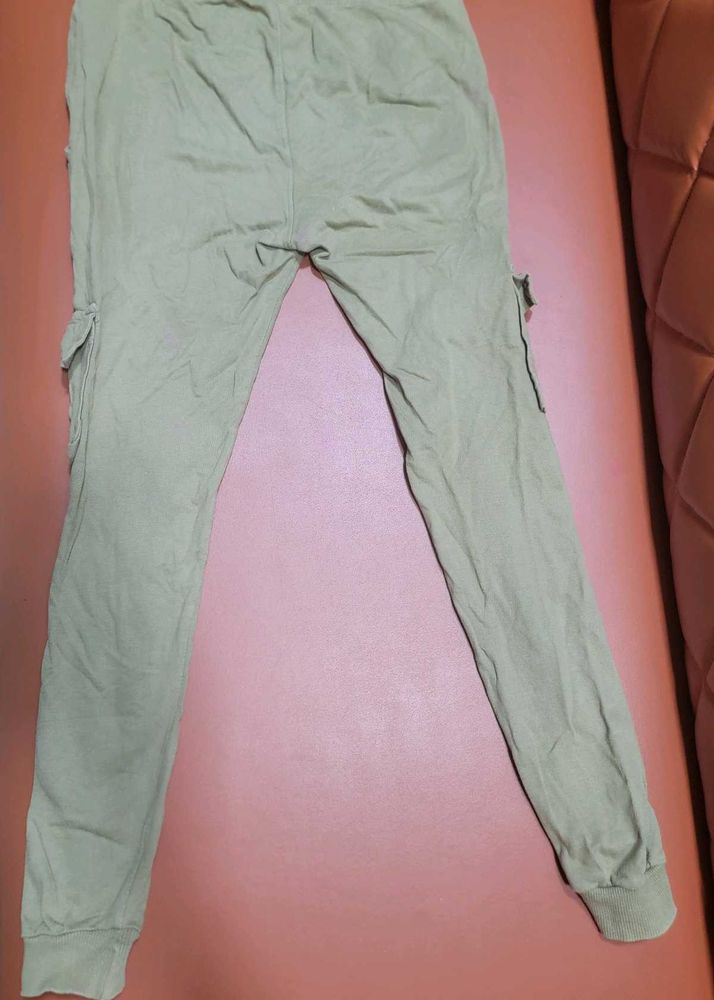 Olive Green Cargo Joggers