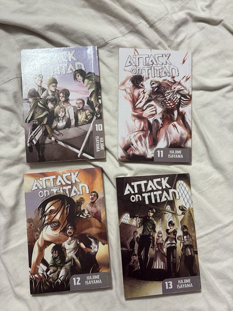 Attack on Titan Manga Volumes 10-13