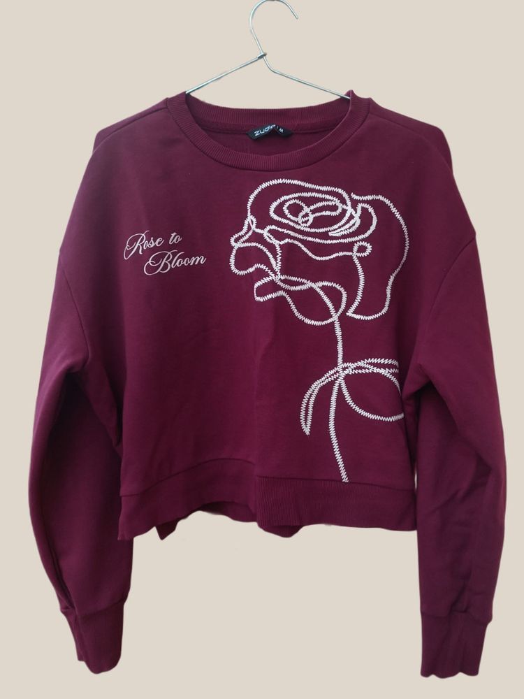 Maroon Cropped Sweatshirt (UNUSED