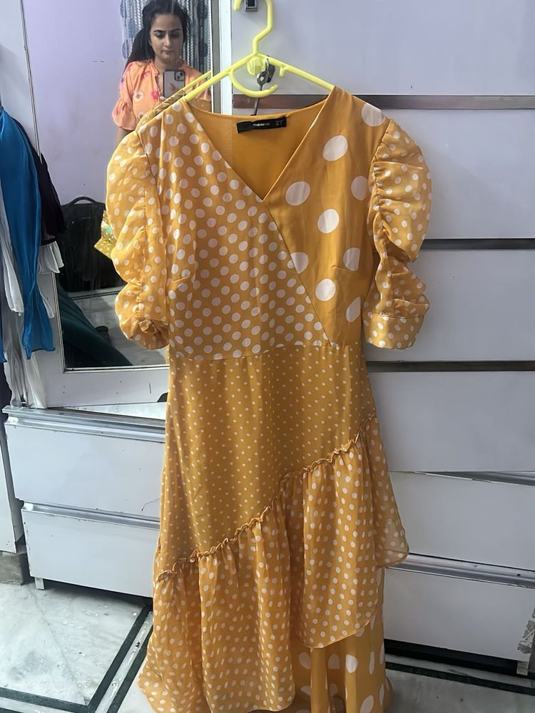 Chic Polka Dot Wrap Dress