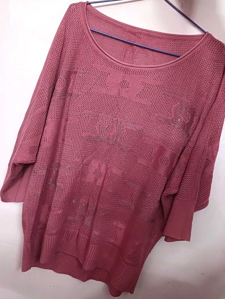 Pink Knit Top