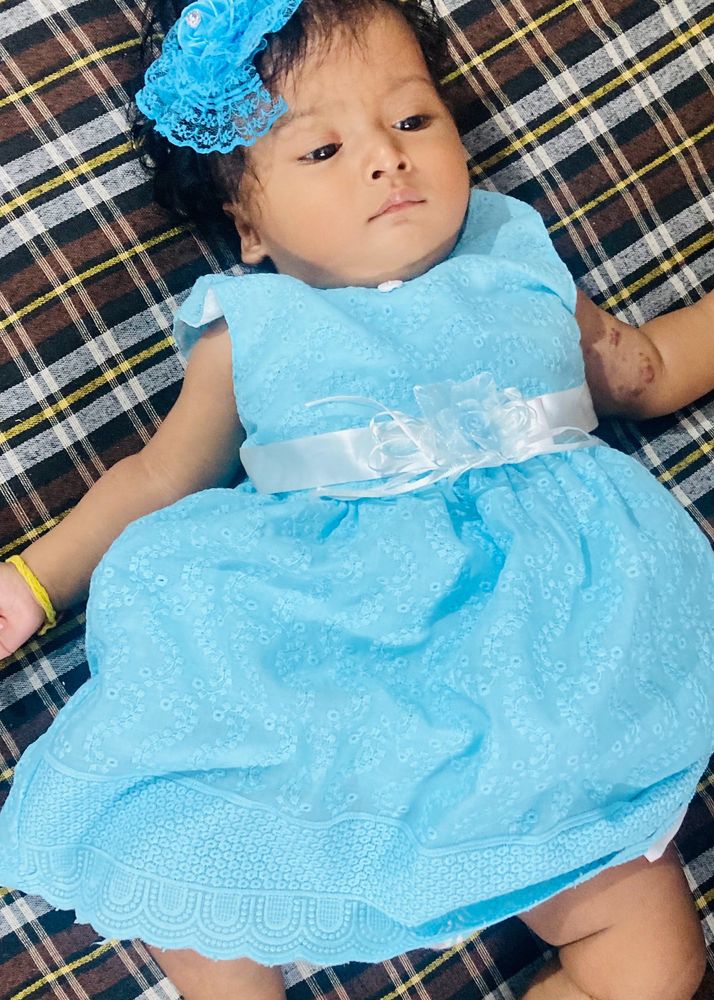 Cotton Frock Gives Baby Royal And Decent Look