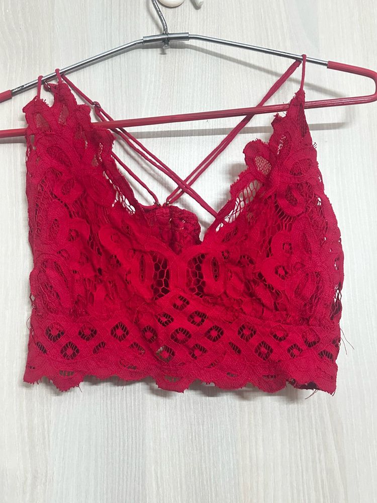 Red Lace Bralette