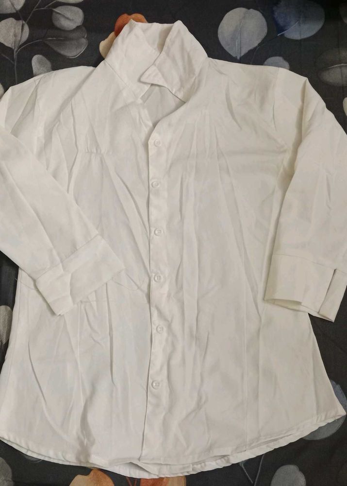 Classic White Button-Down Shirt