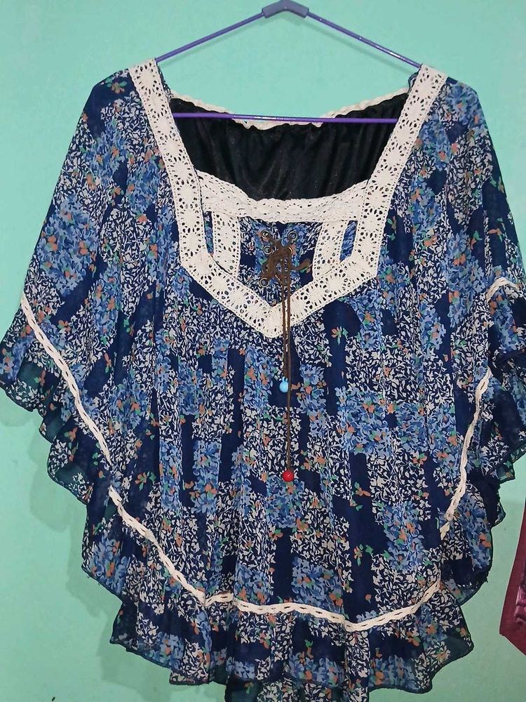 Boho Floral Print Tunic Top